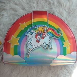 Loungefly Rainbow Unicorn Crossbody Bag - Red and Multicolor